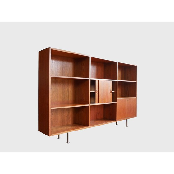 Image 1 of Libreria vintage in teak e acciaio, Danimarca 1960