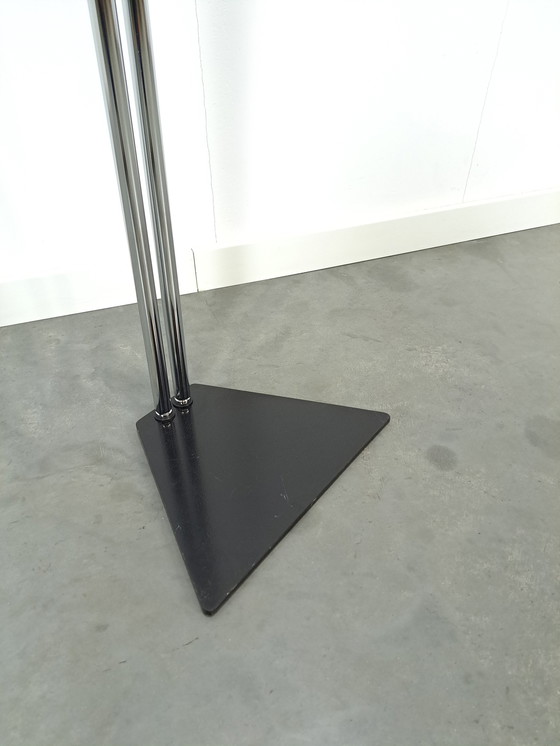 Image 1 of Tall standing chrome coat rack with hooks