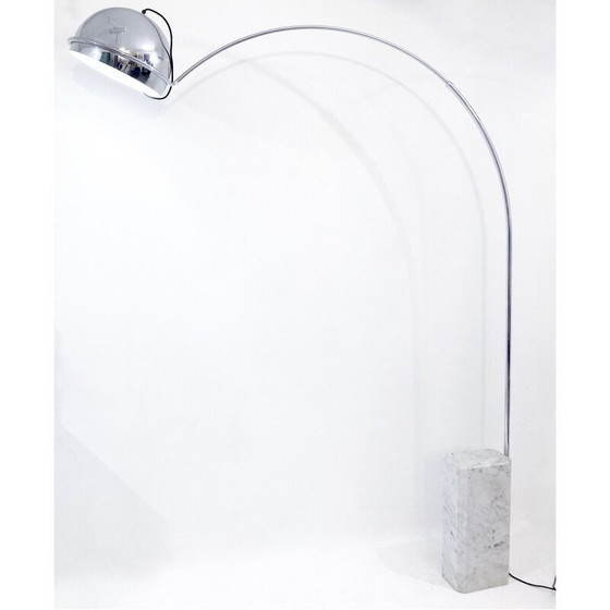 Image 1 of Vintage marble and chrome floor lamp