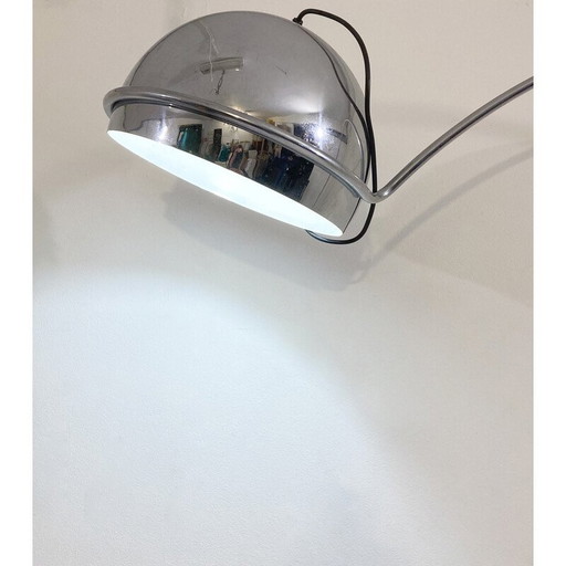 Vintage marble and chrome floor lamp