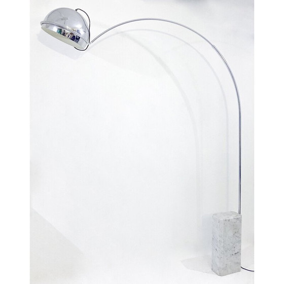 Image 1 of Vintage marble and chrome floor lamp