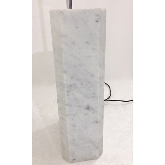 Image 1 of Vintage marble and chrome floor lamp