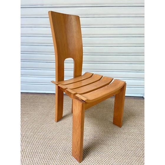 Image 1 of Set di 4 sedie vintage scandinave in olmo massello, anni '70