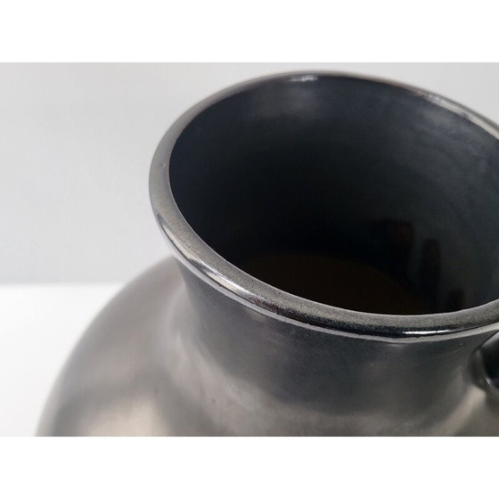 Image 1 of Vaso vintage in ceramica nera, 1950