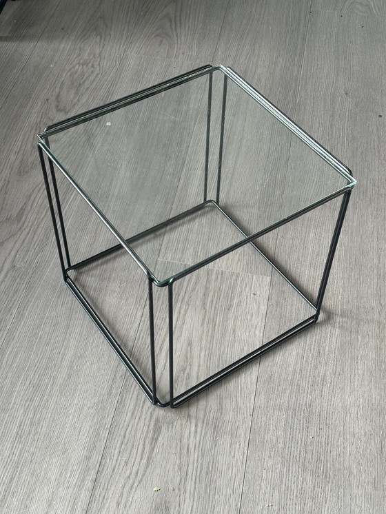 Image 1 of Max Sauze 1970 Side Table Vintage Table Glass Design