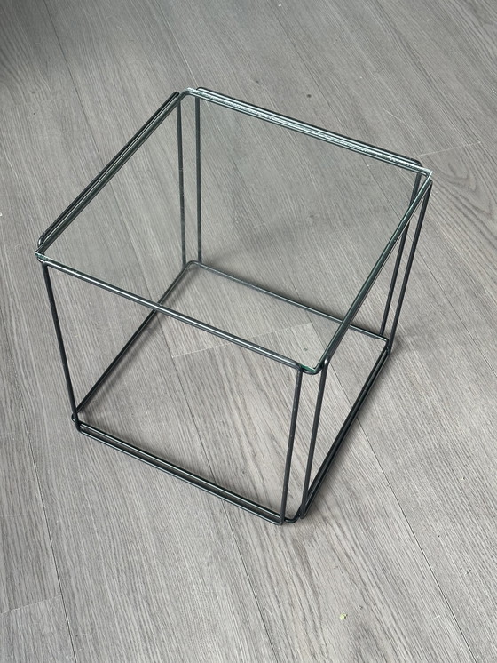 Image 1 of Max Sauze 1970 Side Table Vintage Table Glass Design