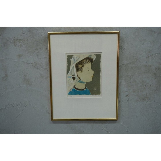 Image 1 of Vintage hand signed lithograph by Ove Olson, 1971