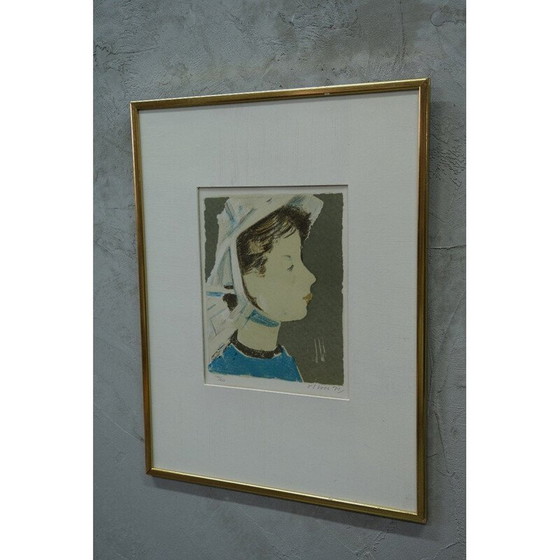 Image 1 of Vintage hand signed lithograph by Ove Olson, 1971