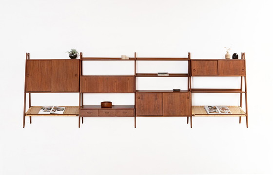 Image 1 of Bookshelf Wall Unit By Arne Vodder & Anton Borg For Vamo Møbelfabrik, 1950S