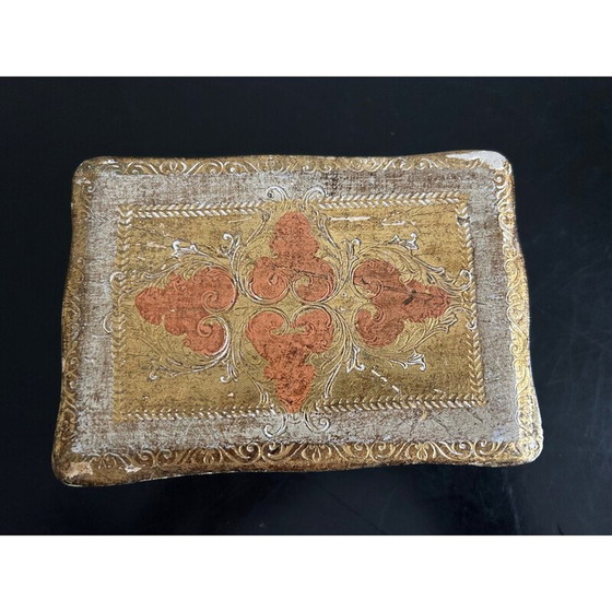 Image 1 of Vintage Florentine wooden jewelry box, 1970