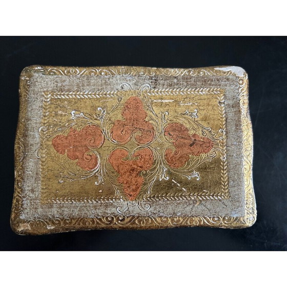 Image 1 of Vintage Florentine wooden jewelry box, 1970