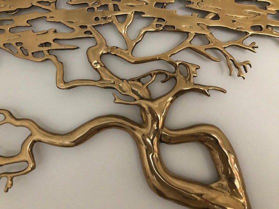 Image 1 of Brass Bonsai Wall Sculpture