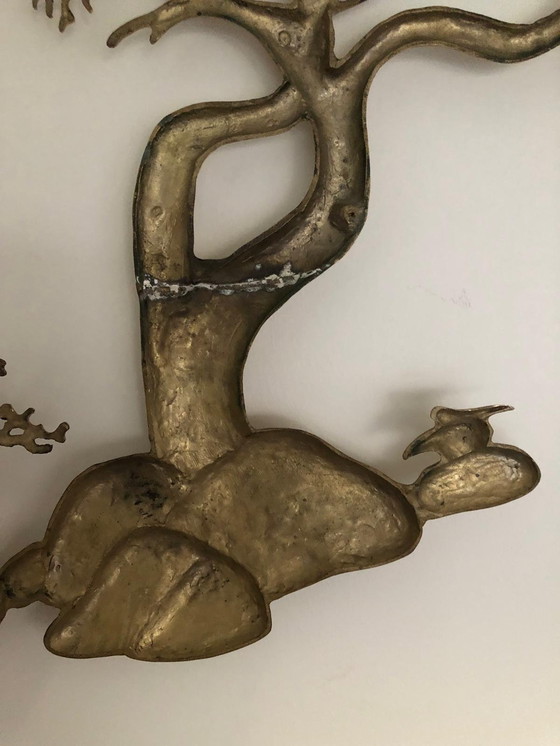 Image 1 of Brass Bonsai Wall Sculpture