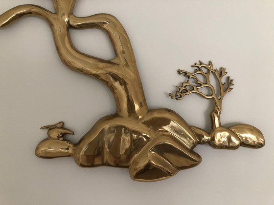 Image 1 of Brass Bonsai Wall Sculpture