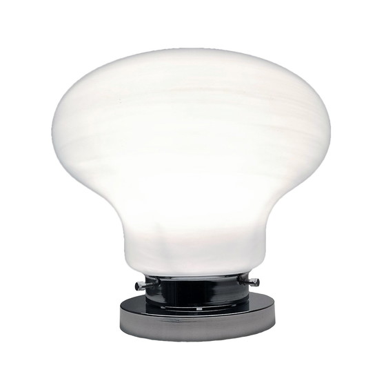 Image 1 of Large Vintage Table Lamp - Steel & Glass - Murano - Xl - Space Age - 1970