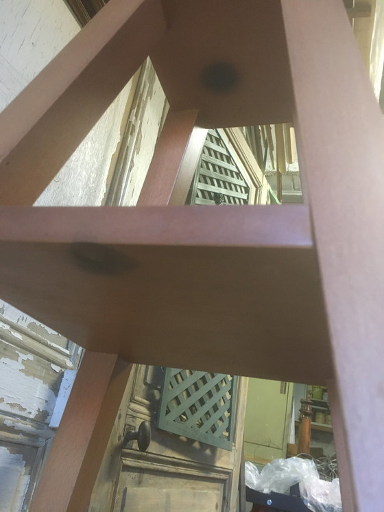 Image 1 of Pair of "Jodhpur" pyramidal shelves in rubberwood, India