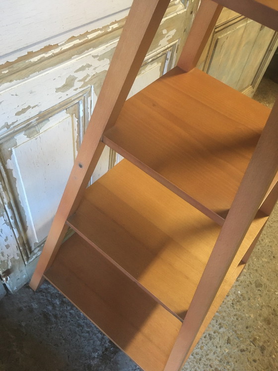 Image 1 of Pair of "Jodhpur" pyramidal shelves in rubberwood, India