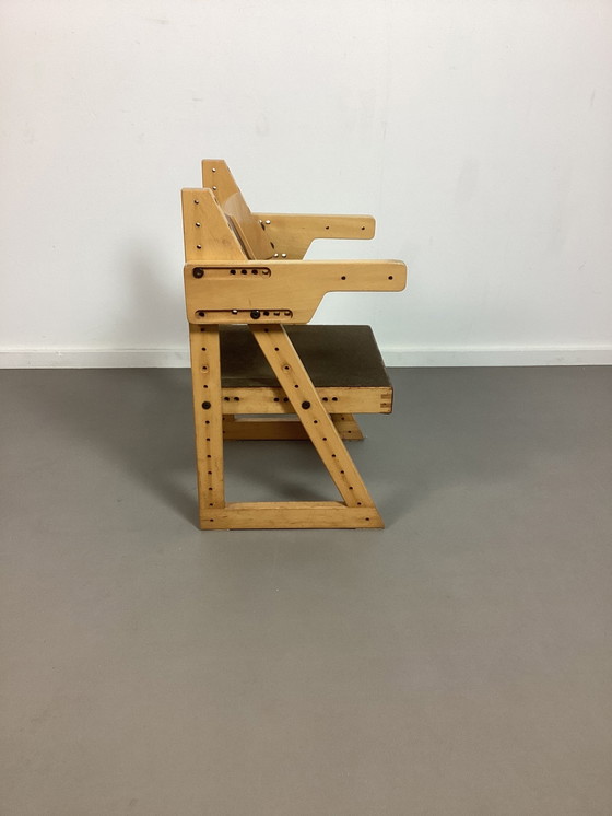 Image 1 of Rare Vintage Children's Chair Adjustable Architect