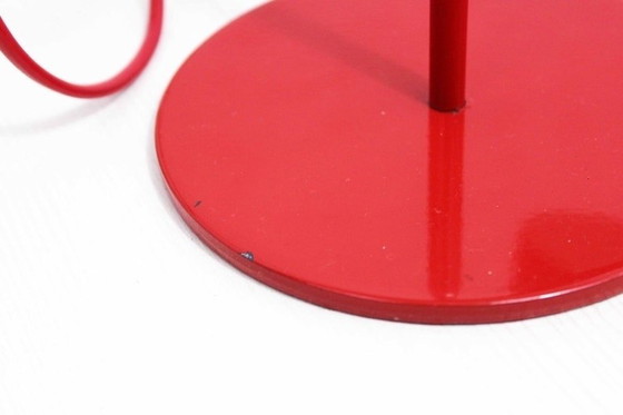 Image 1 of Vintage Desk Lamp On Red Metal Stem 1970S