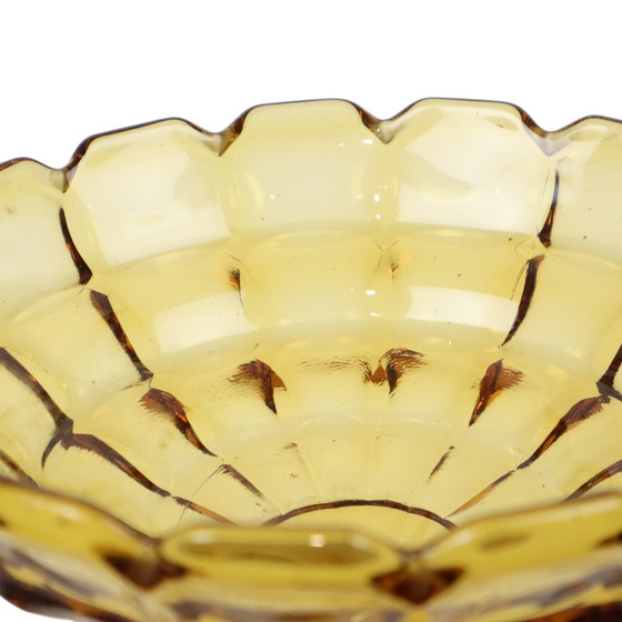 Image 1 of Art Deco Amber Fruit Bowl