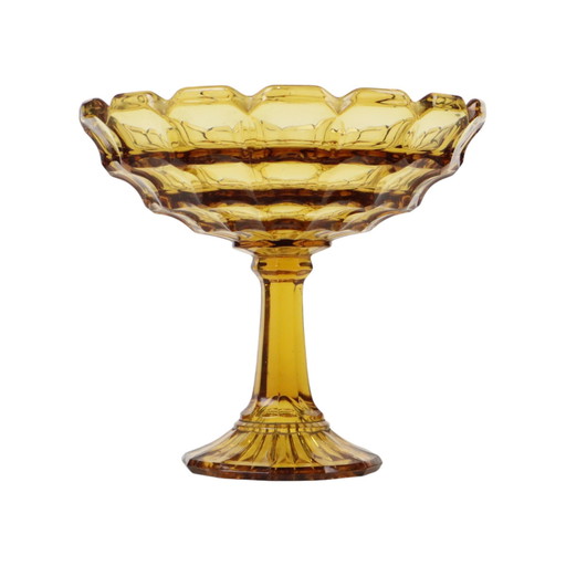 Art Deco Amber Fruit Bowl