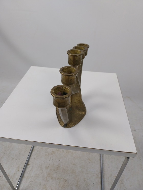 Image 1 of 1 X Horst Dalbeck Bronze 5 Arm Candlestick 1970'S