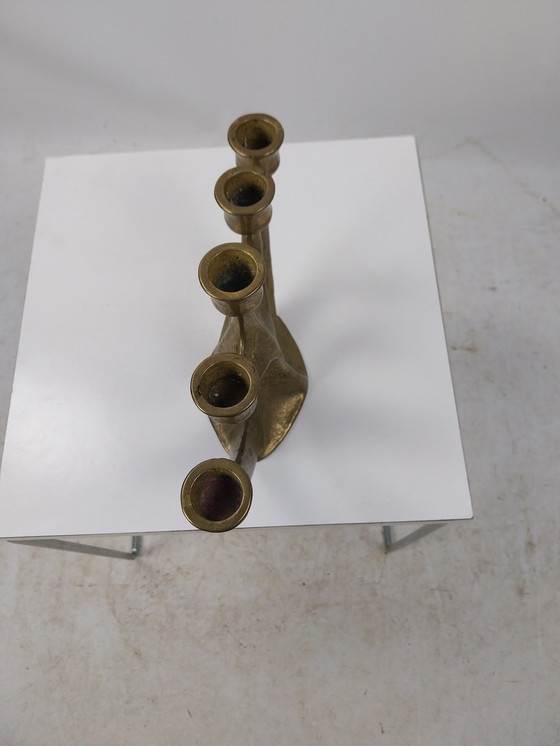 Image 1 of 1 X Horst Dalbeck Bronze 5 Arm Candlestick 1970'S