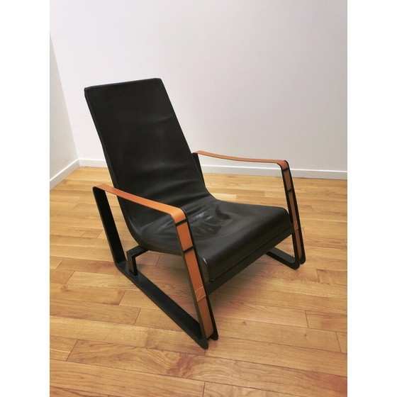 Image 1 of Vintage armchair Cité in metal and leather by Jean Prouvé for Vitra