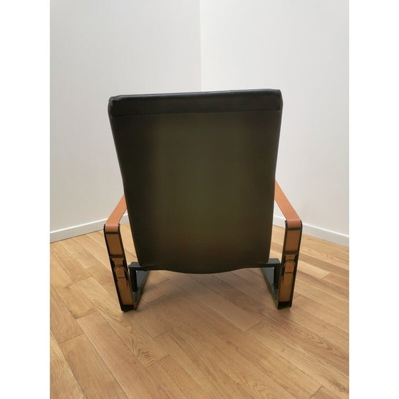 Image 1 of Vintage armchair Cité in metal and leather by Jean Prouvé for Vitra