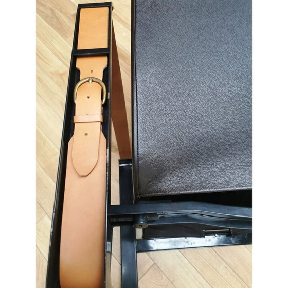 Image 1 of Vintage armchair Cité in metal and leather by Jean Prouvé for Vitra