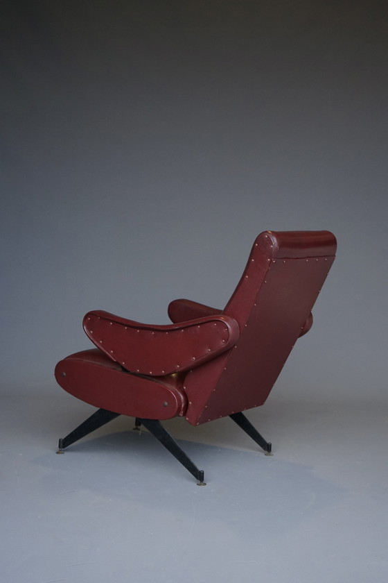 Image 1 of Italian Reclining Lounge Chairs By Nello Pini For Mobilificio Oscar Gigante, 1950S