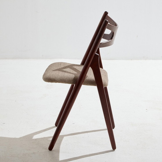 Image 1 of Set of 4 vintage model Ch29P Sawbuck teak dining chairs by Hans J. Wegner for Carl Hansen and Søn, 1950s