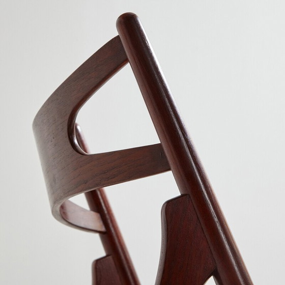 Image 1 of Set of 4 vintage model Ch29P Sawbuck teak dining chairs by Hans J. Wegner for Carl Hansen and Søn, 1950s