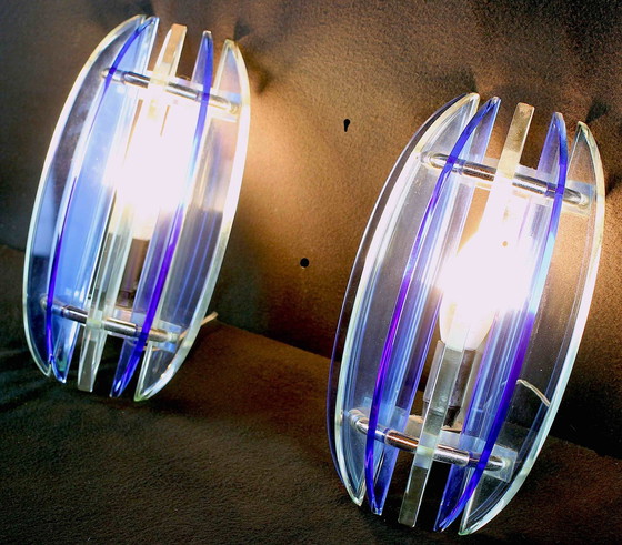 Image 1 of Pair Of Veca Wall Lights, Tuscany Italy 1970