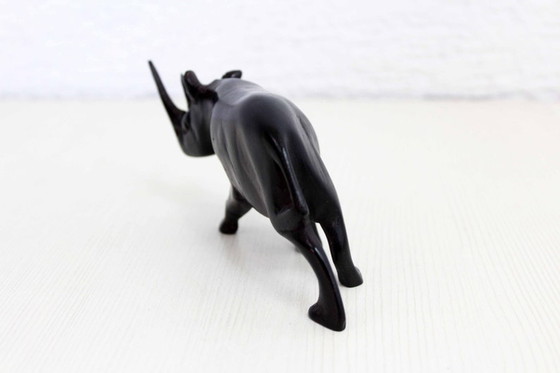 Image 1 of Rhino wooden figurine 1970