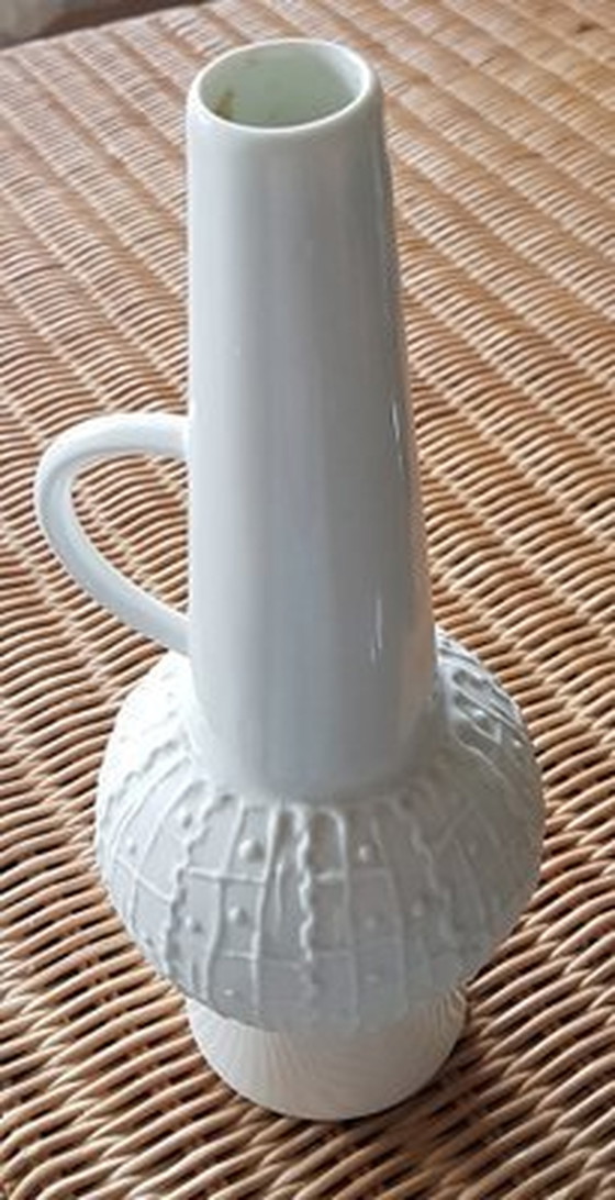 Image 1 of Space Age White Porcelain Vase From Royal Kpm, 1970S