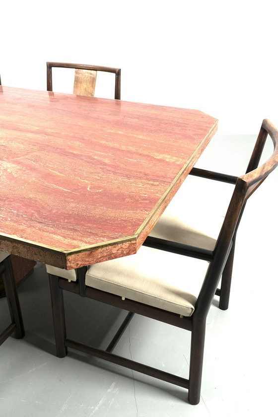 Image 1 of Paco Rabanne travertine dining table