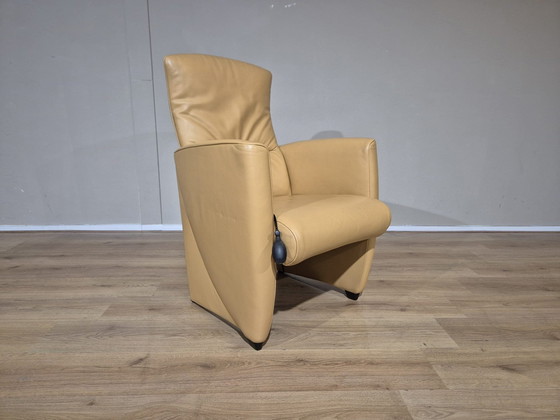 Image 1 of 2X Jori Vinci Armchairs - Yellow - Leather - Design - Top condition