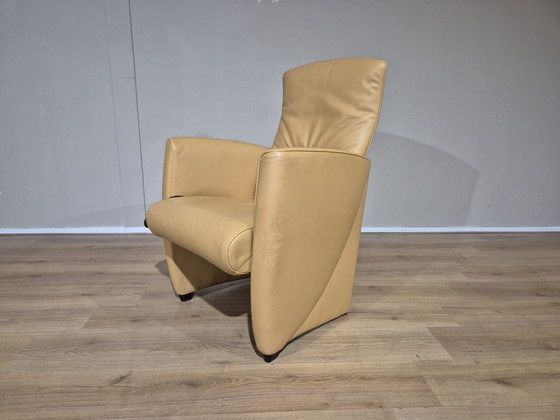 Image 1 of 2X Jori Vinci Armchairs - Yellow - Leather - Design - Top condition