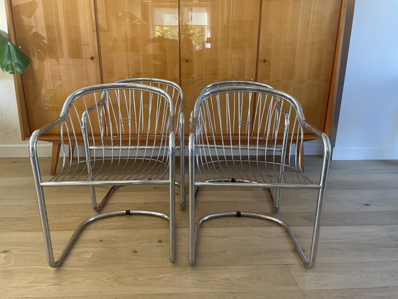 Image 1 of 4x Cantilever Tubalor Tubular Chairs