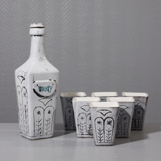 Image 1 of Vallauris Liquore Whisky Servizio Anni &#39;50 Stile Capron Barbier Reynaud Cimal