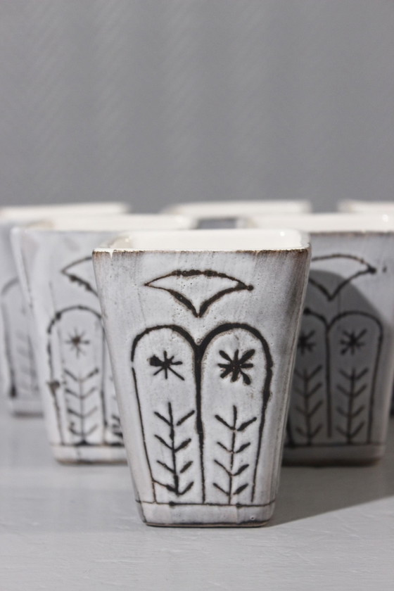 Image 1 of Vallauris Liquore Whisky Servizio Anni &#39;50 Stile Capron Barbier Reynaud Cimal