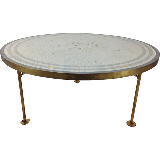 Image 1 of Vintage mosaic coffee table by Berthold Muller, 1950