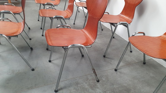 Image 1 of 10x Eromes pagholz industrial stackable designer chair