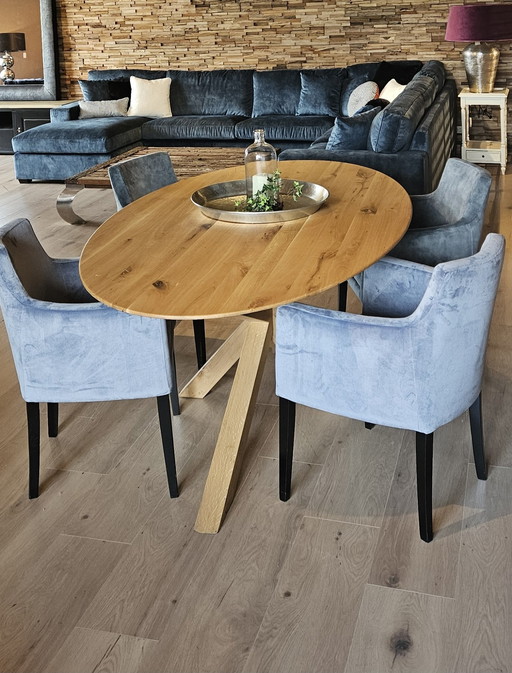 Oak Oval Dining Table