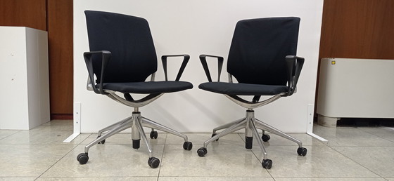 Image 1 of 2x Vitra Meda Chairs design Alberto Meda