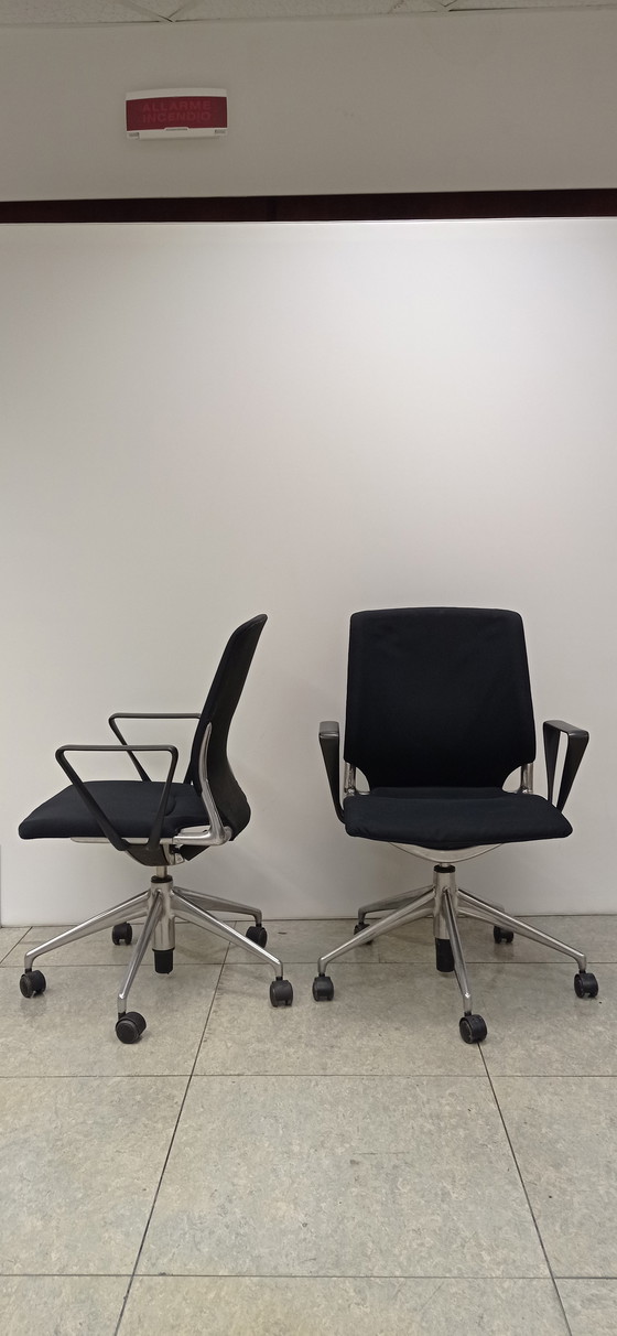 Image 1 of 2x Vitra Meda Chairs design Alberto Meda