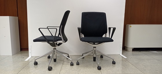 Image 1 of 2x Vitra Meda Chairs design Alberto Meda