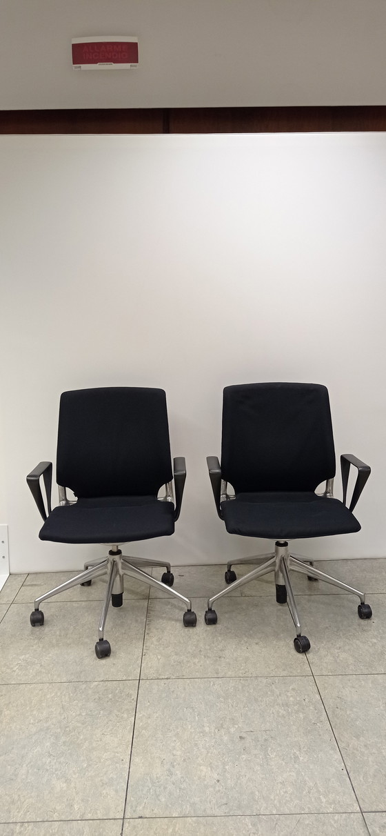 Image 1 of 2x Vitra Meda Chairs design Alberto Meda