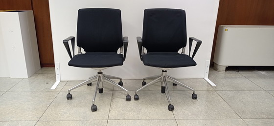 Image 1 of 2x Vitra Meda Chairs design Alberto Meda